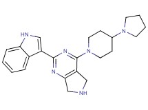 2-(1H-indol-3-yl)-4-(4-pyrrolidin-1-ylpiperidin-1-yl)-6,7-dihydro-5H-pyrrolo[3,4-d]pyrimidine