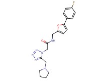 N-{[5-(4-fluorophenyl)-2-furyl]methyl}-2-[5-(pyrrolidin-1-ylmethyl)-1H-tetrazol-1-yl]acetamide