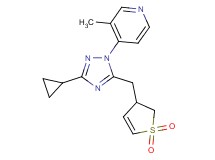 4-{3-cyclopropyl-5-[(1,1-dioxido-2,3-dihydro-3-thienyl)methyl]-1H-1,2,4-triazol-1-yl}-3-methylpyridine