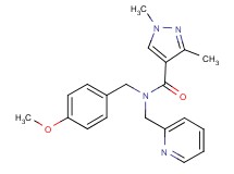 N-(4-methoxybenzyl)-1,3-dimethyl-N-(pyridin-2-ylmethyl)-1H-pyrazole-4-carboxamide