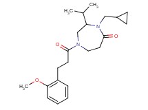 4-(cyclopropylmethyl)-3-isopropyl-1-[3-(2-methoxyphenyl)propanoyl]-1,4-diazepan-5-one