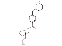 N-{[1-(methoxymethyl)cyclopentyl]methyl}-4-(3-piperidinylmethyl)benzamide