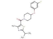 4-(3-fluorophenoxy)-1-[(2-isopropyl-4-methyl-1,3-thiazol-5-yl)carbonyl]piperidine