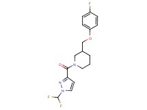 1-{[1-(difluoromethyl)-1H-pyrazol-3-yl]carbonyl}-3-[(4-fluorophenoxy)methyl]piperidine