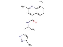 2,8-dimethyl-N-[1-methyl-2-(3-methyl-1H-pyrazol-5-yl)ethyl]-4-quinolinecarboxamide