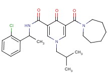 5-(1-azepanylcarbonyl)-N-[1-(2-chlorophenyl)ethyl]-1-isobutyl-4-oxo-1,4-dihydro-3-pyridinecarboxamide