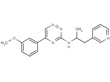 5-(3-methoxyphenyl)-N-[1-methyl-2-(3-pyridinyl)ethyl]-1,2,4-triazin-3-amine