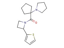 1-(1-{[2-(2-thienyl)azetidin-1-yl]carbonyl}cyclopentyl)pyrrolidine