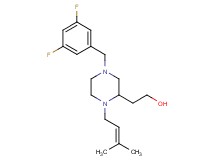 2-[4-(3,5-difluorobenzyl)-1-(3-methyl-2-buten-1-yl)-2-piperazinyl]ethanol