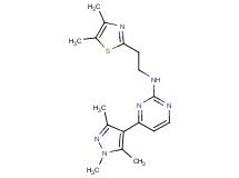 N-[2-(4,5-dimethyl-1,3-thiazol-2-yl)ethyl]-4-(1,3,5-trimethyl-1H-pyrazol-4-yl)-2-pyrimidinamine trifluoroacetate