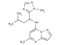 5-methyl-N-[3-methyl-1-(1-methyl-1H-1,2,4-triazol-5-yl)butyl]pyrazolo[1,5-a]pyrimidin-7-amine