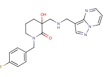 1-(4-fluorobenzyl)-3-hydroxy-3-{[(pyrazolo[1,5-a]pyrimidin-3-ylmethyl)amino]methyl}piperidin-2-one