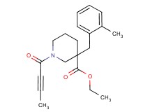 ethyl 1-(2-butynoyl)-3-(2-methylbenzyl)-3-piperidinecarboxylate