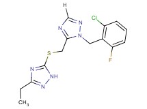 1-(2-chloro-6-fluorobenzyl)-5-{[(3-ethyl-1H-1,2,4-triazol-5-yl)thio]methyl}-1H-1,2,4-triazole