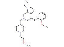 (2E)-N-[(1-ethyl-2-pyrrolidinyl)methyl]-N-{[1-(2-methoxyethyl)-4-piperidinyl]methyl}-3-(2-methoxyphenyl)-2-propen-1-amine