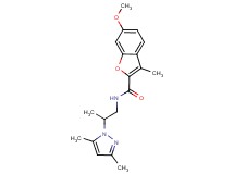 N-[2-(3,5-dimethyl-1H-pyrazol-1-yl)propyl]-6-methoxy-3-methyl-1-benzofuran-2-carboxamide