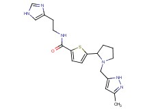 N-[2-(1H-imidazol-4-yl)ethyl]-5-{1-[(3-methyl-1H-pyrazol-5-yl)methyl]-2-pyrrolidinyl}-2-thiophenecarboxamide