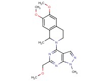 6,7-dimethoxy-2-[6-(methoxymethyl)-1-methyl-1H-pyrazolo[3,4-d]pyrimidin-4-yl]-1-methyl-1,2,3,4-tetrahydroisoquinoline