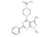4-(1,3-dimethyl-6-pyridin-2-yl-1H-pyrazolo[3,4-d]pyrimidin-4-yl)piperazine-1-carboxamide