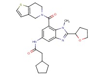 2-cyclopentyl-N-[7-(6,7-dihydrothieno[3,2-c]pyridin-5(4H)-ylcarbonyl)-1-methyl-2-(tetrahydro-2-furanyl)-1H-benzimidazol-5-yl]acetamide