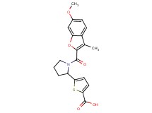 5-{1-[(6-methoxy-3-methyl-1-benzofuran-2-yl)carbonyl]-2-pyrrolidinyl}-2-thiophenecarboxylic acid