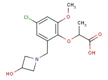 2-{4-chloro-2-[(3-hydroxyazetidin-1-yl)methyl]-6-methoxyphenoxy}propanoic acid