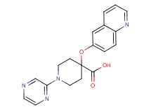 1-pyrazin-2-yl-4-(quinolin-6-yloxy)piperidine-4-carboxylic acid