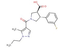 (3S*,4R*)-4-(3-fluorophenyl)-1-[(5-methyl-1-propyl-1H-pyrazol-4-yl)carbonyl]pyrrolidine-3-carboxylic acid