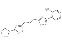3-(2-methylphenyl)-5-{3-[3-(tetrahydrofuran-3-yl)-1,2,4-oxadiazol-5-yl]propyl}-1,2,4-oxadiazole