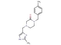 1-(4-methylbenzyl)-4-[(2-methyl-1H-imidazol-4-yl)methyl]piperazin-2-one