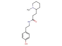 N-[2-(4-hydroxyphenyl)ethyl]-3-(1-methyl-2-piperidinyl)propanamide