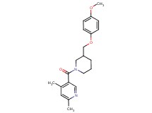 5-({3-[(4-methoxyphenoxy)methyl]-1-piperidinyl}carbonyl)-2,4-dimethylpyridine