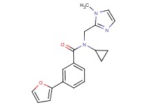 N-cyclopropyl-3-(2-furyl)-N-[(1-methyl-1H-imidazol-2-yl)methyl]benzamide