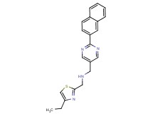 1-(4-ethyl-1,3-thiazol-2-yl)-N-{[2-(2-naphthyl)pyrimidin-5-yl]methyl}methanamine