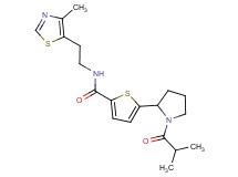 5-(1-isobutyryl-2-pyrrolidinyl)-N-[2-(4-methyl-1,3-thiazol-5-yl)ethyl]-2-thiophenecarboxamide