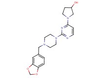 1-{2-[4-(1,3-benzodioxol-5-ylmethyl)piperazin-1-yl]pyrimidin-4-yl}pyrrolidin-3-ol