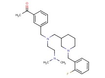 1-{3-[([2-(dimethylamino)ethyl]{[1-(2-fluorobenzyl)-3-piperidinyl]methyl}amino)methyl]phenyl}ethanone