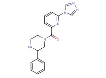 3-phenyl-1-{[6-(4H-1,2,4-triazol-4-yl)pyridin-2-yl]carbonyl}piperazine