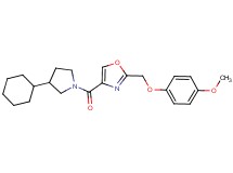4-[(3-cyclohexyl-1-pyrrolidinyl)carbonyl]-2-[(4-methoxyphenoxy)methyl]-1,3-oxazole