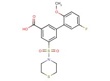 5'-fluoro-2'-methoxy-5-(thiomorpholin-4-ylsulfonyl)biphenyl-3-carboxylic acid