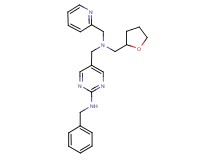 N-benzyl-5-{[(pyridin-2-ylmethyl)(tetrahydrofuran-2-ylmethyl)amino]methyl}pyrimidin-2-amine