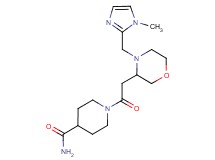 1-({4-[(1-methyl-1H-imidazol-2-yl)methyl]-3-morpholinyl}acetyl)-4-piperidinecarboxamide