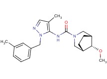 (8-syn)-8-methoxy-N-[4-methyl-1-(3-methylbenzyl)-1H-pyrazol-5-yl]-3-azabicyclo[3.2.1]octane-3-carboxamide