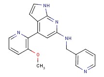 4-(3-methoxypyridin-2-yl)-N-(pyridin-3-ylmethyl)-1H-pyrrolo[2,3-b]pyridin-6-amine