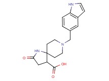 8-(1H-indol-5-ylmethyl)-2-oxo-1,8-diazaspiro[4.5]decane-4-carboxylic acid