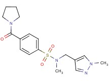 N-methyl-N-[(1-methyl-1H-pyrazol-4-yl)methyl]-4-(1-pyrrolidinylcarbonyl)benzenesulfonamide
