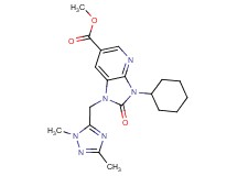methyl 3-cyclohexyl-1-[(1,3-dimethyl-1H-1,2,4-triazol-5-yl)methyl]-2-oxo-2,3-dihydro-1H-imidazo[4,5-b]pyridine-6-carboxylate