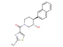 (3S*,4S*)-1-[(2-methyl-1,3-thiazol-4-yl)carbonyl]-4-(2-naphthyl)piperidin-3-ol