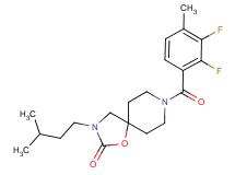 8-(2,3-difluoro-4-methylbenzoyl)-3-(3-methylbutyl)-1-oxa-3,8-diazaspiro[4.5]decan-2-one