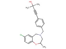 4-{4-[(7-chloro-2-methyl-2,3-dihydro-1,4-benzoxazepin-4(5H)-yl)methyl]phenyl}-2-methyl-3-butyn-2-ol